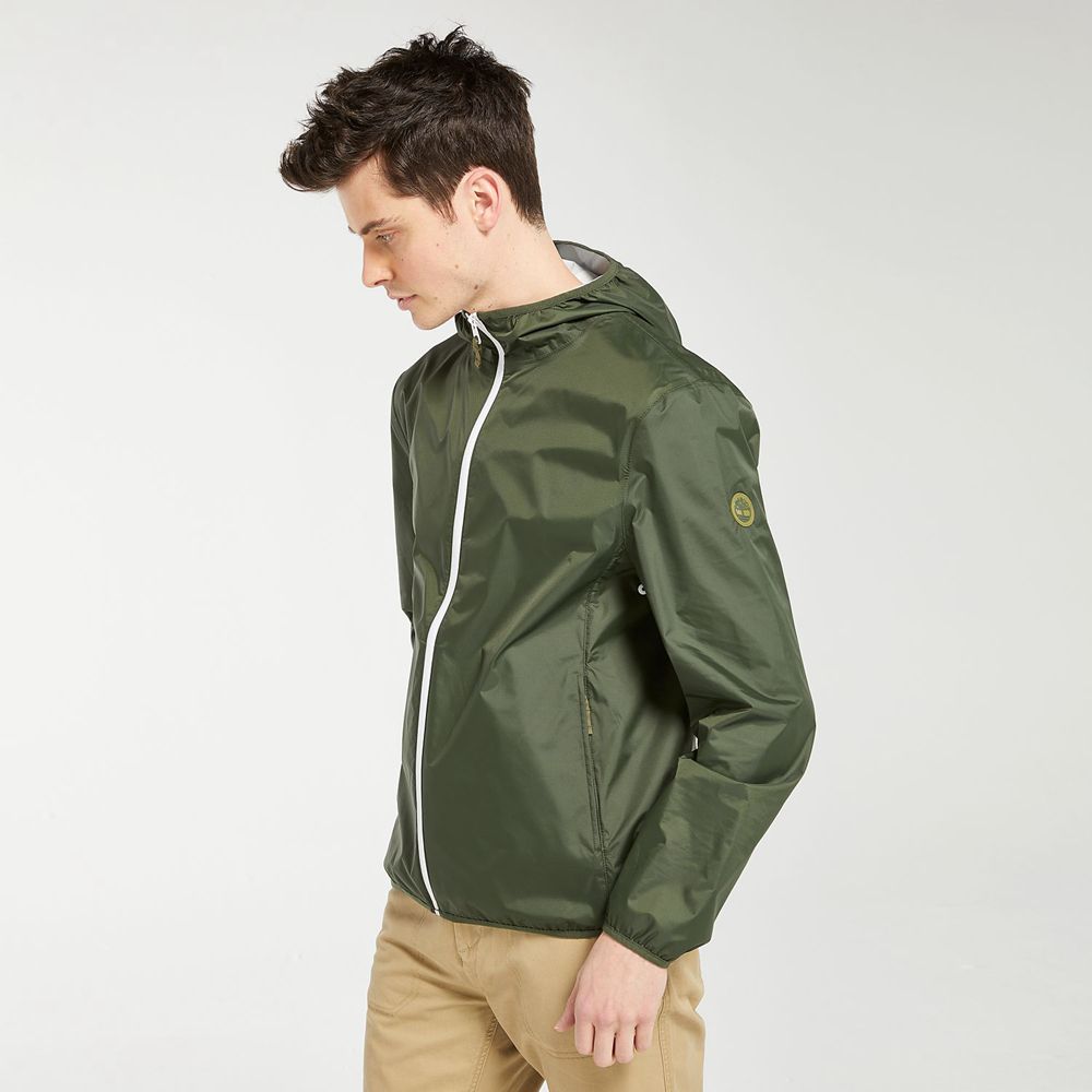 Chaquetas Timberland Argentina Hombre - Mt. Franklin Waterproof Packable Shell - Verde Oscuro - LUQH